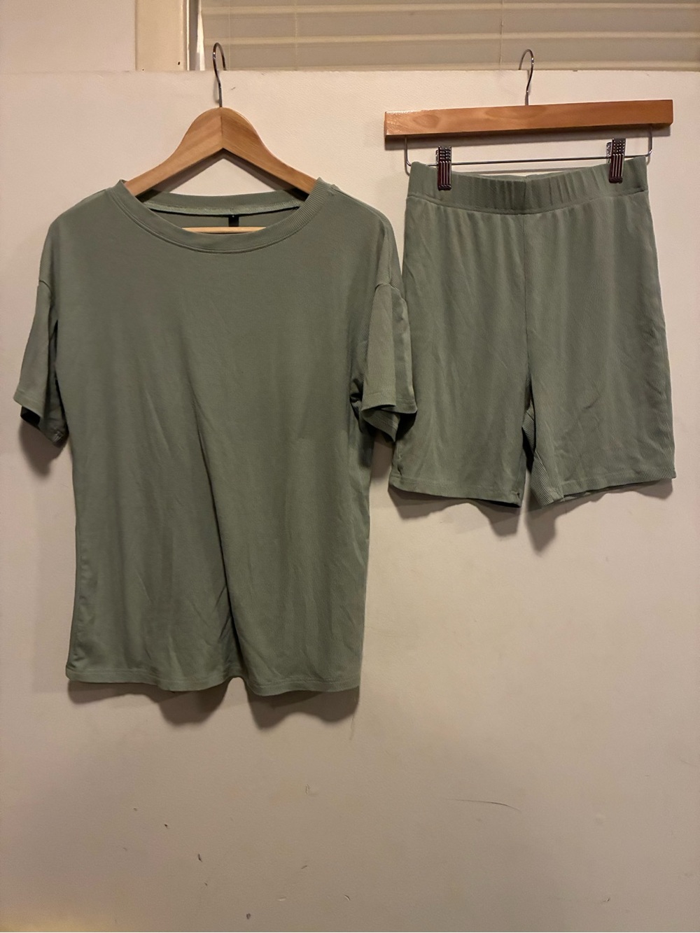 Women's Sage Green Short Sleeve Pajama Set